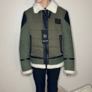 Frank Armondi Limited Edition Winter Leather Fur Coat Size XL